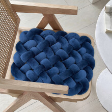 48x38cm Woven Polyester Seat Cushion – Decorative Sofa/Bed Cushion, Soft Multi-Color Throw for Living Room & Home Office, Navy