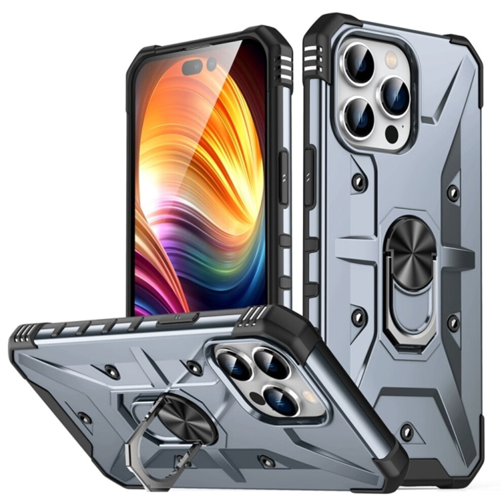 Military-Grade Shockproof Magnetic Stand Case For Iphone 11 Pro Max, Grey 9558633022797