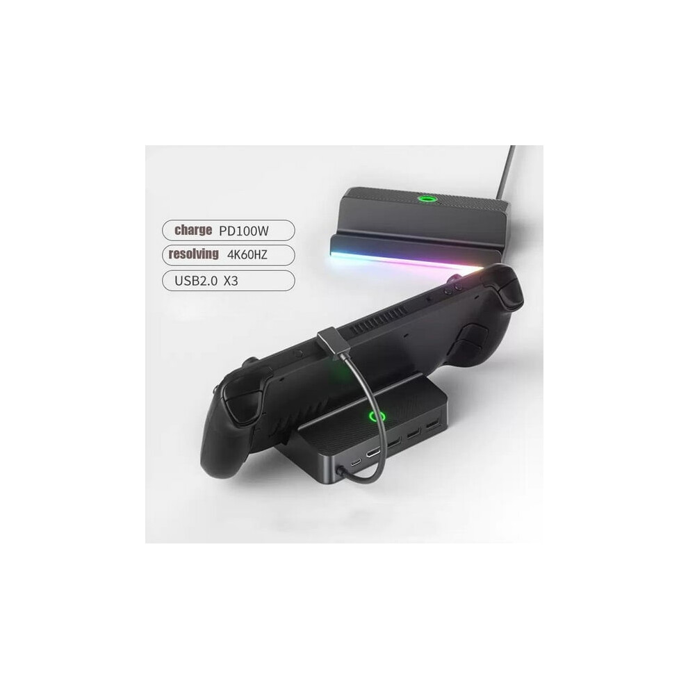 5-In-1 Steam Deck Dock With Led, Gigabit Ethernet, Hdmi 2.0, 2 Usb-A, 100W Charging Â Compatible With Steam Deck 9152228513006