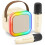 Mini Karaoke Machine with 2 Wireless Mics Beige 1