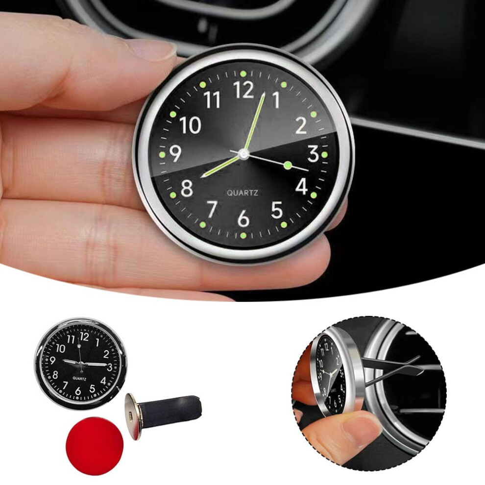 Car Clock Luminous Automobiles Internal Stick-On Mini Digital For Dashboard Air Vent-On Clock Watch Small Luminous For Boat Bike Light 9418476673658