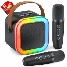 Mini Karaoke Machine Portable Bluetooth Speaker with 2