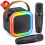 Mini Karaoke Machine Portable Bluetooth Speaker with 2 1