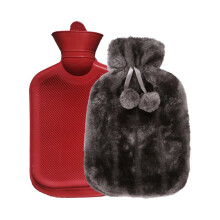 2L Hot Water Bottle Artificial Plush Cloth Hot Water Bottle Thermotherapy Cold Protection Detachable Hand Warmer Hot Water Bottle
