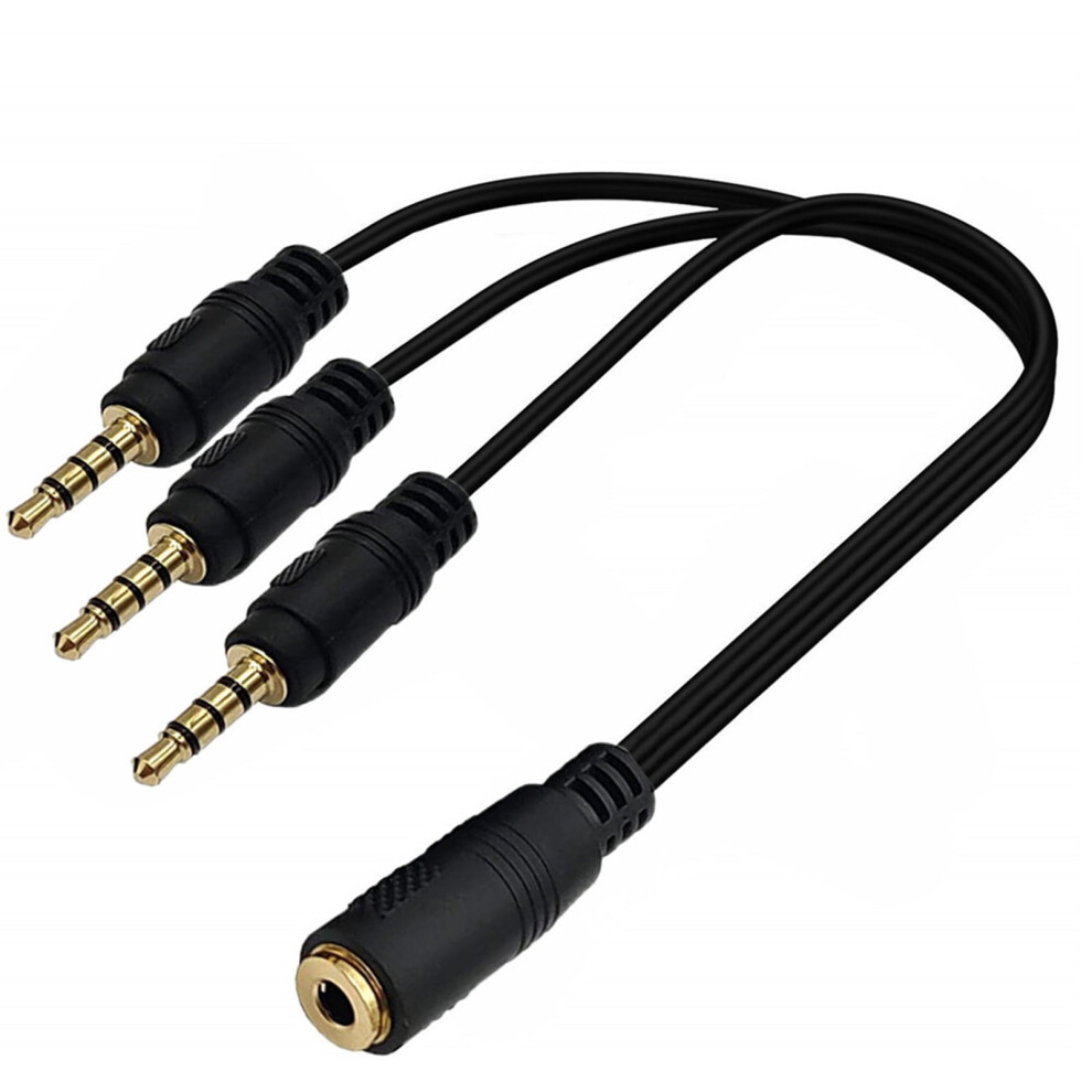 Plated 3.5Mm Stereo Splitter Cable For Simultaneous & Headphone Connection (30Cm) Gold 9558633021547