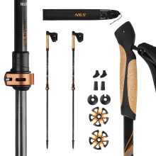 Carbon Fibre Nordic Walking Poles, Adjustable Length