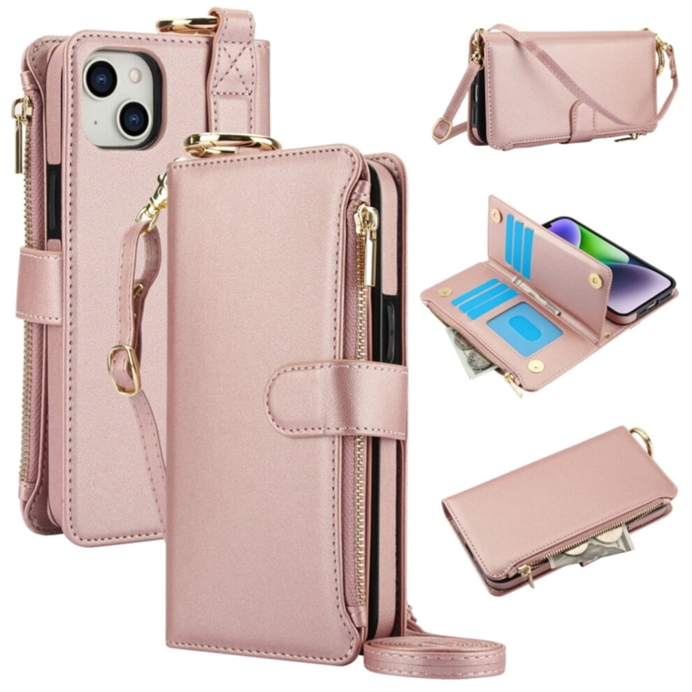 Iphone 14 Purse Wallet Case With Rfid Blocking And Rose 9130661388511