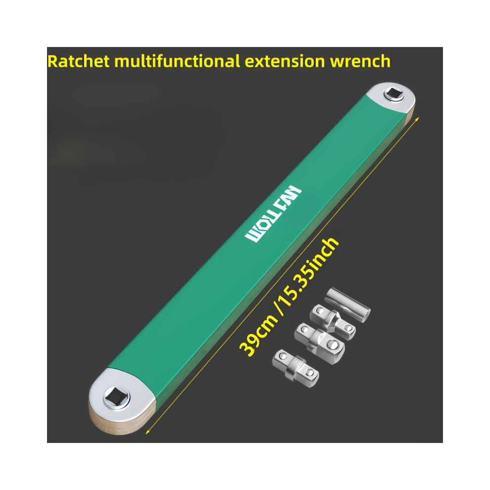 Multi-Functional Ratchet Extension Wrench, Dual-Use Quick Socket Set, 2-In-1 Automotive Tool Â Compatible With Standard Sockets 9558633023411