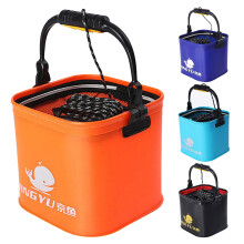 Foldable Fishing Bait Bucket – Portable EVA Live Minnow Container for Kids & Adults, Compatible with Outdoor Camping