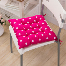 WZXPWT Dobbeltsidet vendbar stolehynde med polkaprikker, 40x40 cm, maskinvaskbar, skridsikker, polyesterfyld, velcro, pink – kompatibel