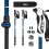Nordic Walking Poles, Blue Aluminum, Adjustable 1