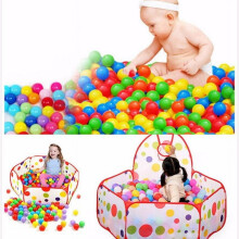 Homchy 20/50/100pcs Phthalate Free BPA Free Crush Proof Plastic Ball Pit Balls Ocean Ball Baby Kids Toy Swim Pit Toys with Mesh Bag