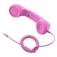 Retro Handset Mic with 3.5mm Jack, Volume Control & Noise-Canceling Speaker – Compatible with Android