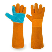 17.7" Heat Resistant Welding Glove - Perfect for Grills, Wood Stoves and Fireplaces | Resistant to Animal Scratches and Dog Bite