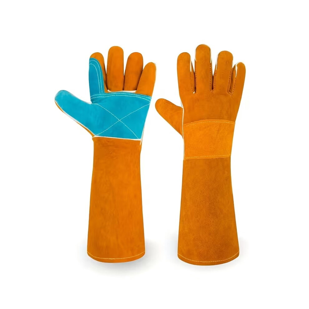 17.7" Heat Resistant Welding Glove - Perfect For Grills, Wood Stoves And Fireplaces | Resistant To Animal Scratches And Dog Bite 9558633024890