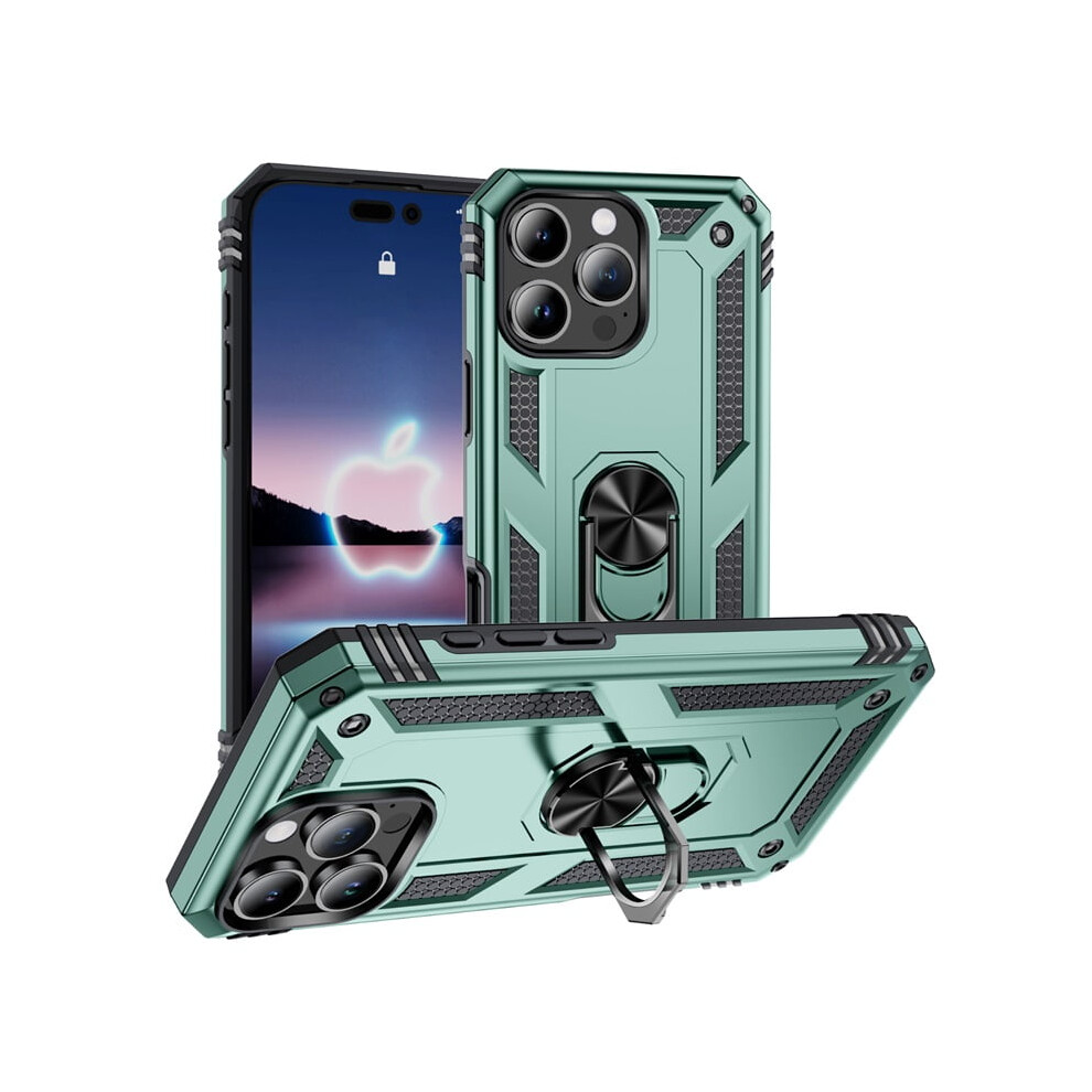 Military Grade Shockproof Iphone 16 Pro Case With Kickstand, Dark – Compatible With Iphone 16 Pro (6.3") Green 9193271811633