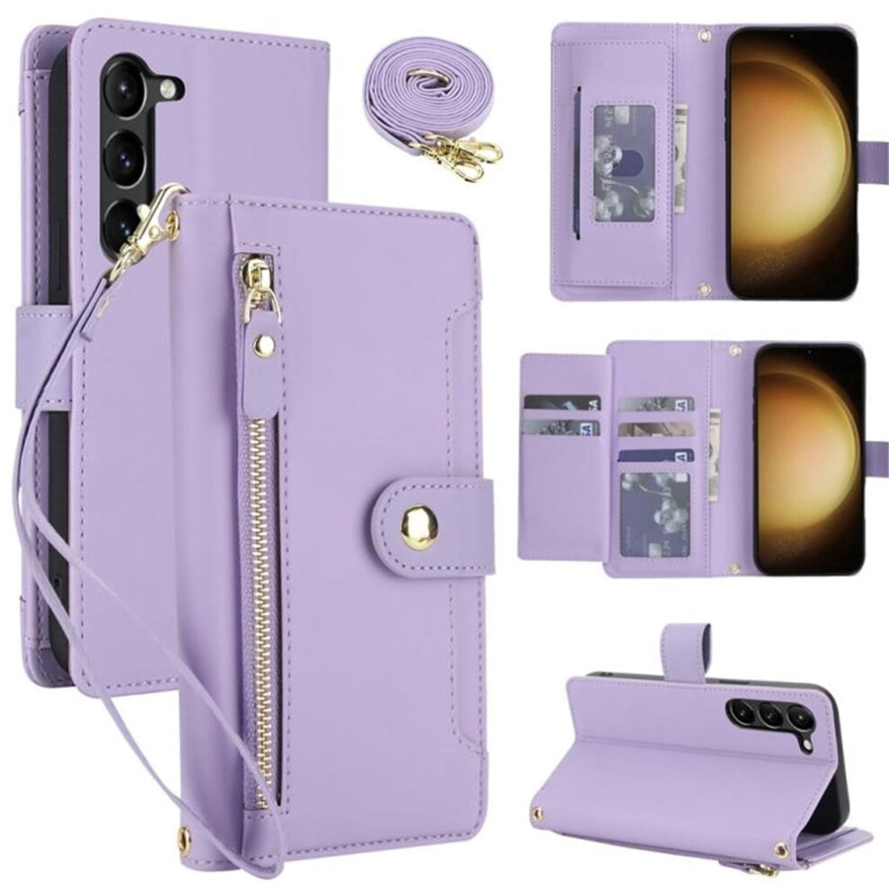 Rfid-Blocking Wallet Case For Samsung Galaxy S23 5G Purple 9170372635238
