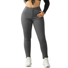 Women's Fleece-Lined Thermal Leggings High Waist Solid Color