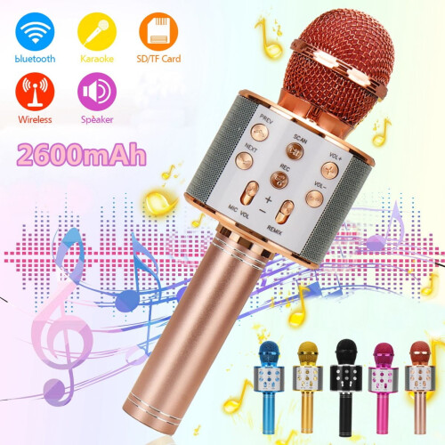 Μικρόφωνο Bluetooth Karaoke με ηχείο, μαγικές φωνές, λειτουργία εγγραφής, ασύρματο