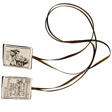 Brown Scapular Embroidered Scapular Our Lady of Mount Catholic Scapular for First Holy Communion and Confirmation