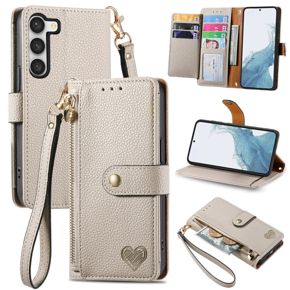 Samsung Galaxy S23+ 5G Leather Wallet Case With Zipper 9170372635849