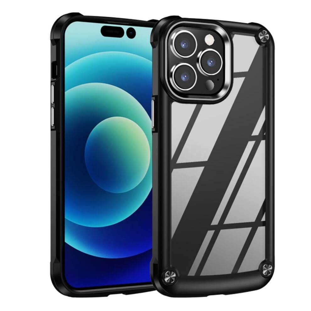 Iphone 15 Pro 6.1 Inch Case Hard Clear Scratch Black 9170372635979