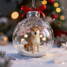 2026 Wildlife Wonders Crystal Acrylic Ornament – Vivid 2D Woodland Animal Christmas Ball, Clear Western Tree Ornament