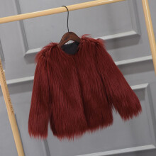Girls' Faux Fur Winter Coat Warm Fleece Lined Casual Chic Outerwear Soft Cozy Jacket for 1-12Y Fashion Cold-Weather Top