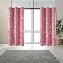 Room Darkening Blackout Curtains, Light Blocking Thermal Insulated Grommet Drapes for Bedroom Living Room, 52W x 63L, 2 Panels, Pink