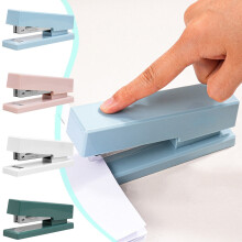 Effortless Handheld Stapler, Large Capacity, Heavy Duty ABS & Steel, Ergonomic, 13x4x3.5cm, 4 Colors, Durable Office Supply – 1 Pack