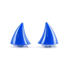 Rubber Devil Horns for Helmet – Compatible with Motorcycle, E-Car, Scooter, Skiing & Skating Helmets – Blue