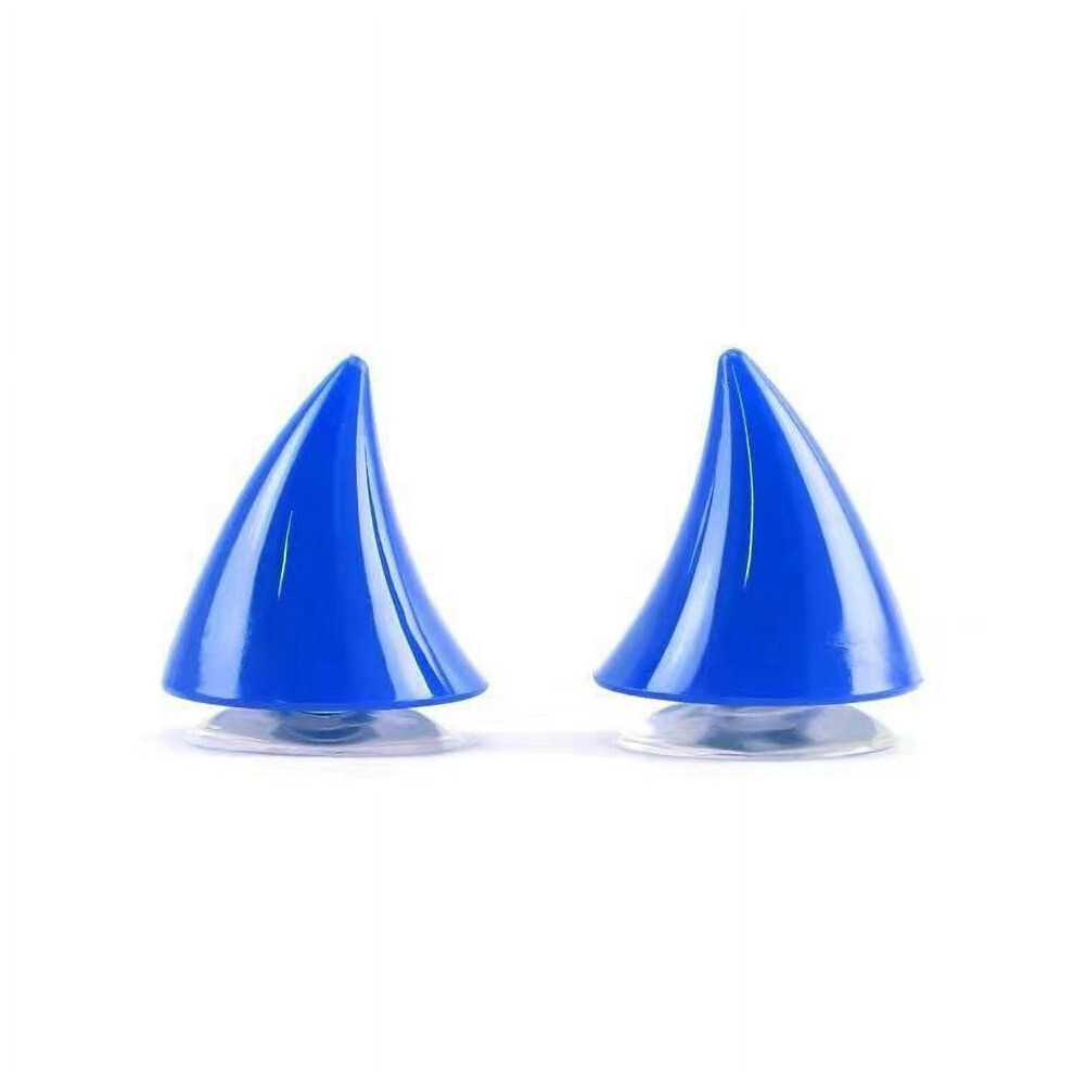 Rubber Devil Horns For Helmet Â Compatible With Motorcycle, E-Car, Scooter, Skiing & Skating Helmets Â Blue 9130661906814