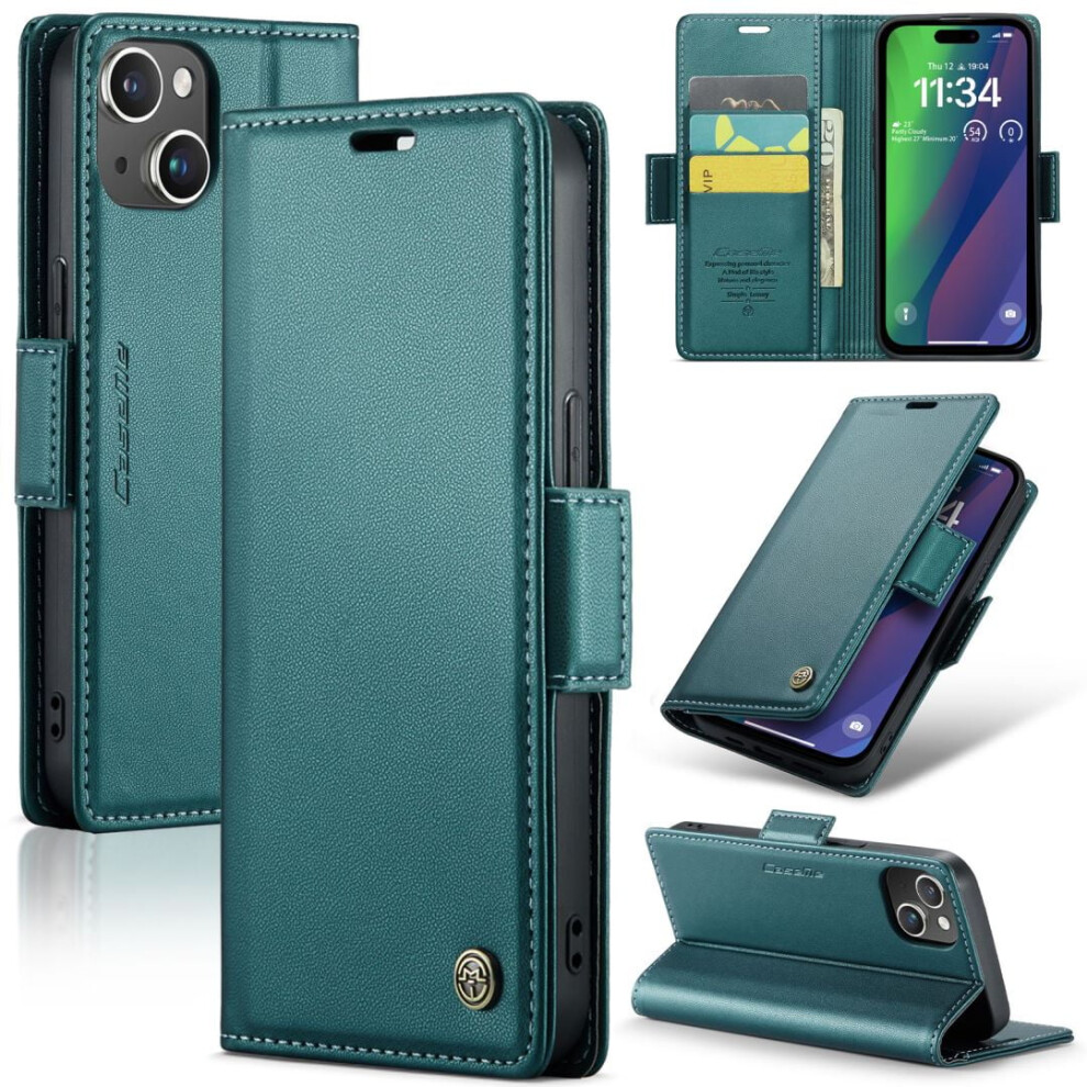 Caseme Leather Wallet Case For Iphone 14 Plus Â Green 941196984722