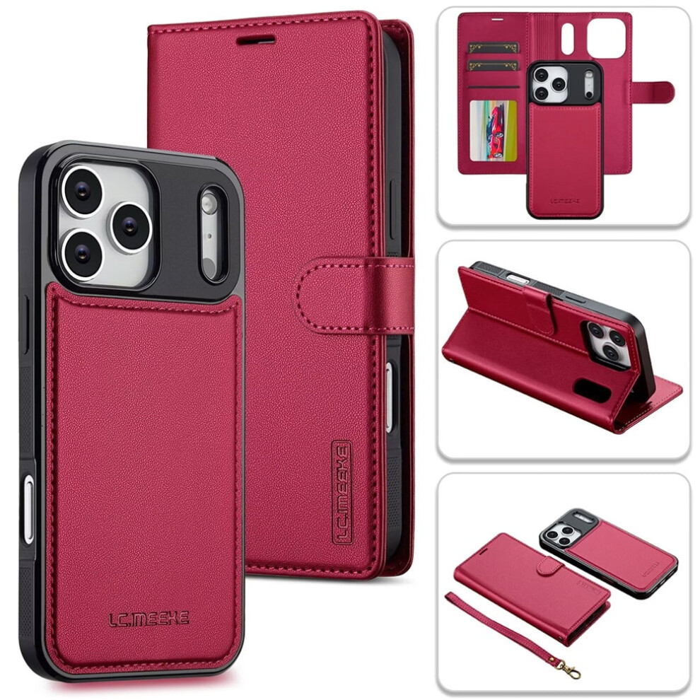 Lc.imeeke Iphone 17 Pro 6.3-Inch 2-In-1 Detachable Wallet 9180435667724