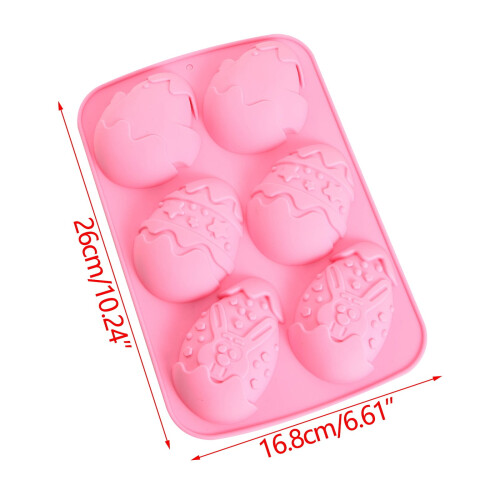 6-Hole Easter Silicone Mold for Chocolate, Epoxy, Cakes & Cookies – Compatible with Easter Eggs Series