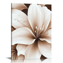 Canvas Wall Art Print of Lilies Flower Home Decor 16x20 in