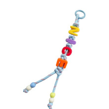 Stylish Letter Bead Purse Charm Sturdy Colorful Letter Bead Bag Ornament Bag Hangings For Everyday Use