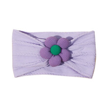 Baby Headband Newborn Infant Toddler Nylon Hairbands Cute Soft Beanie Headwrap Hair Accessories Purple Free Size