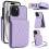 Purple PU Leather RFID Wallet Case for iPhone 15 Plus 1