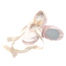 Canvas Ballet Dance Shoes Girls Womens Ballet Shoes Stretch Split Sole for Perform Dance Yoga Beige 4-5 Years