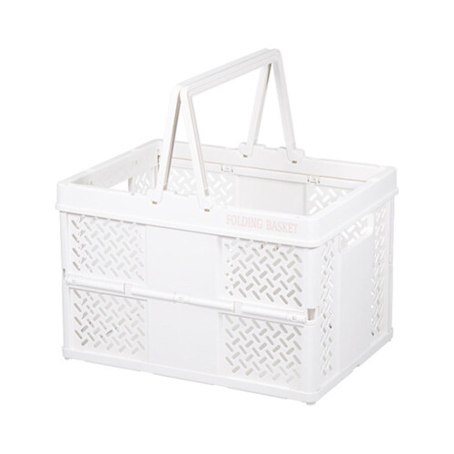 School Storage and Organization Foldable Latchs Bins, Organizer Box with Handle Stackable Plastic Containers, Visible for Closet, Kitchen