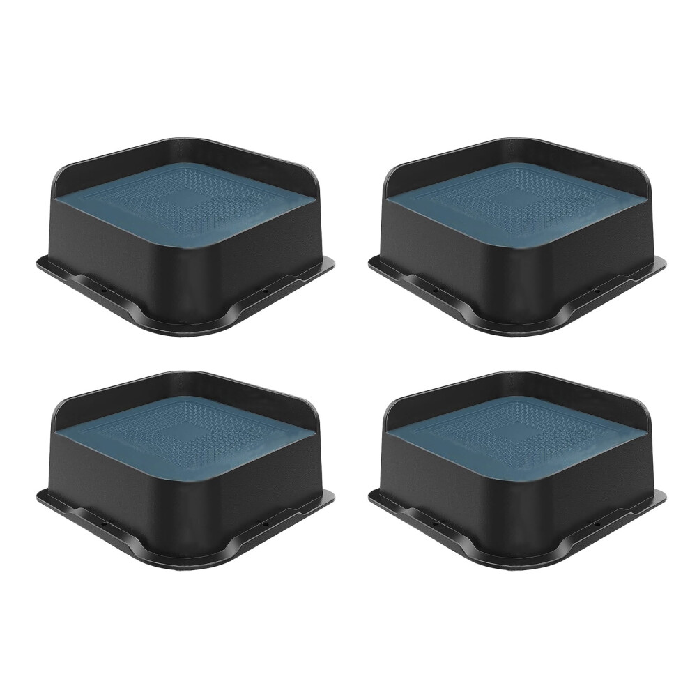 Height Increase 2 Inch Trapezoidal L-Shape Half Top Spike Bottom Rubber Strip Non-Slip Bed Feet Cabinet Feet Sofa Feet Table Feet Pad 4Pcs 9170372119660