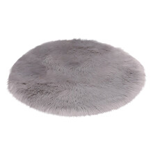 30/35/40/45cm Round Plain Fluffy Rug Pad Carpet Bedroom Mat Cover Home Decor