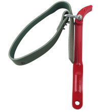 Hållbar oljefilternyckel med handtag i rostfritt stål, justerbar rem, halkfri design, mångsidigt oljefilterverktyg, flexibelt att använda i