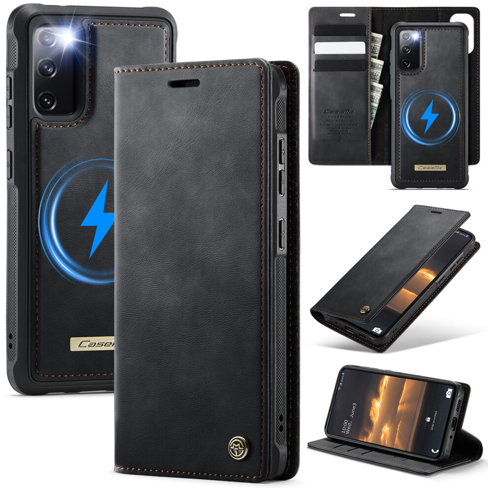 Caseme Wallet Case For Samsung Galaxy S20 Fe, Magsafe-Compatible, Rfid-Blocking, Flip Card Holder & Stand, Shockproof Magnetic Detachable Cover, 9130661910385