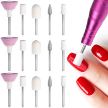 Set van 15 vervangende nagelvijlkoppen voor het afwerken van elektrische manicures in de salon