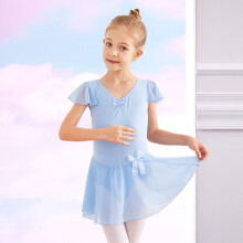 Girls Ballet Leotard with Detachable Skirt & Snap Closure 2-13Y Dancewear Stretch Cotton Spandex Practice Performance Outfit