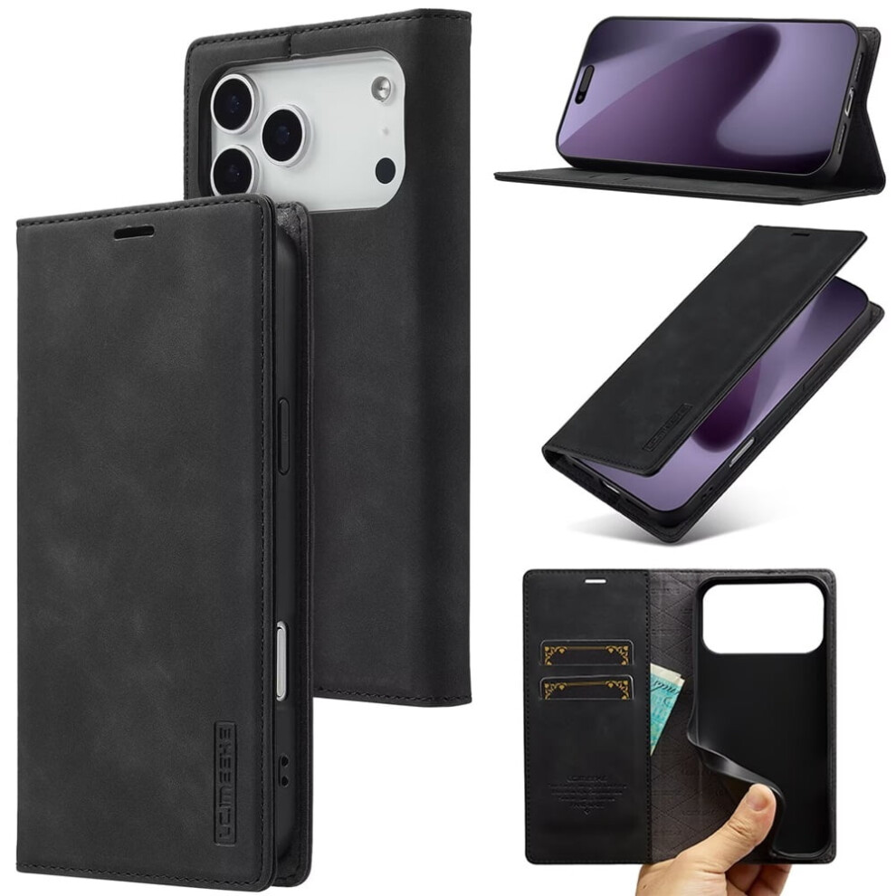 Leather Flip Wallet Case For Iphone 17 Pro Â Magnetic 937196932740