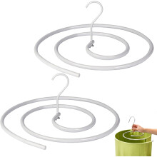 Cintre spiralé en acier inoxydable – Cintre à linge rotatif et peu encombrant pour dortoirs, couvre-lits, matelas, nappes, housses de canapé et
