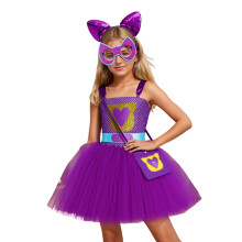 Halloween-Kinder-Cartoon-Kostümset für Aufführungen, Feenparty-Outfit, eleganter Tutu-Rock im Hofstil, Größe L